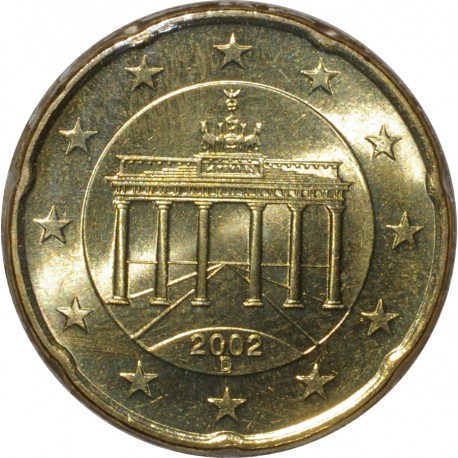 GERMANY - KM 211 - 20 CENT 2002 D - Munich