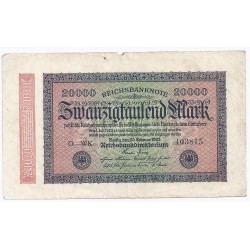 GERMANY - 20 000 MARK - 20/02/1923 - TRES TRES BEAU - PICK 85