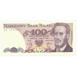 POLAND - PICK 143 e - 100 ZLOTYCH - 01/05/1988 - NEUF