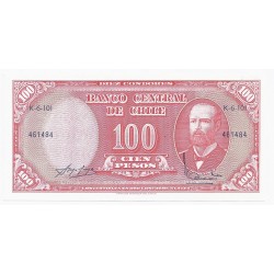 CHILE - PICK 127 - 10 CENTESIMOS / 100 PESOS - (1960-61) - NEUF