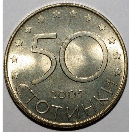 BULGARIE - KM 282 - 50 STOTINKI 2005 - UNION EUROPÉENNE