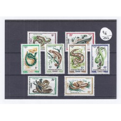 CONGO - 8 TIMBRES - 1971 - REPTILES