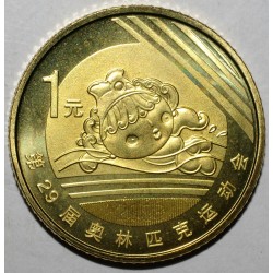 CHINA - KM 1775 - 1 YUAN 2008 - Olympische Sommerspiele in Beijing (Peking) - Schwimmen