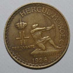 MONACO - KM 114 - 1 FRANC 1926 - POISSY - LOUIS II