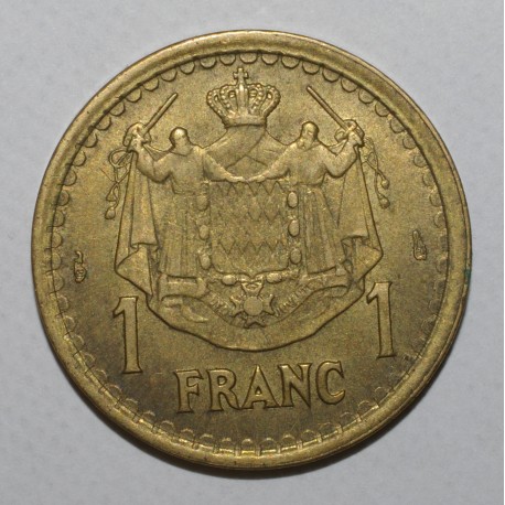 MONACO - KM 120a - 1 FRANC 1945 - UNDATIERT - LOUIS II