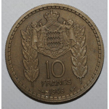 MONACO - KM 123 - 10 FRANCS 1946 - LOUIS II