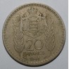 MONACO - KM 124 - 20 FRANCS 1947 - LOUIS II