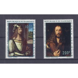 DAHOMEY - 2 TIMBRES - 100 + 200 FRANCS - ALBRECHT DÜRER