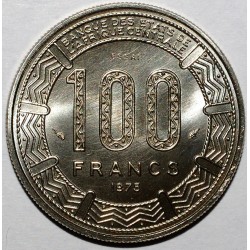 CAMEROUN - 100 FRANCS 1975 - ESSAI - ELANDS DE DERBY - FLEUR DE COIN