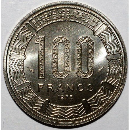 CAMEROON - 100 FRANCS 1975 - MONETARY TEST- DERBY ELANDS - UNC