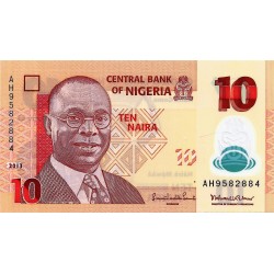 NIGERIA -  PICK 39 - 10 NAIRA 2013 - POLYMER - NEUF