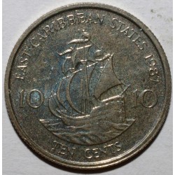 CARAIBE ORIENTALE - 10 CENTS 1987 - ELISABETH II - KM 13