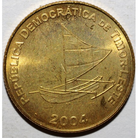 OSTTIMOR - KM 4 - 25 CENTAVOS 2004 - Auslegerkanu