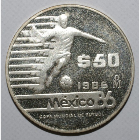 Mexico - Km 515 - 50 Pesos - 1985 - Soccer World Cup - Proof