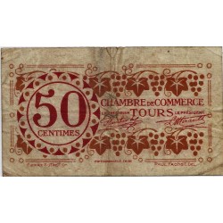 37 - TOURS - CHAMBRE DE COMMERCE - 50 CENTIMES 1920 - TRES BEAU