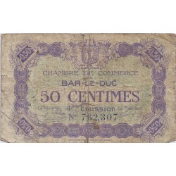 KOMITAT 55 - BAR LE DUC - HANDELSKAMMER - 50 CENTIMES 1922 - S