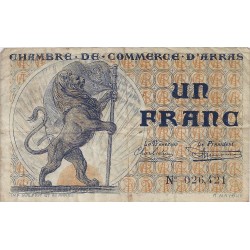 KOMITAT 62 - ARRAS - HANDELSKAMMER - 1 FRANC 1923 - S