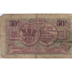 COUNTY 77 - MELUN - CHAMBER OF COMMERCE - 50 CENTIMES 1919 - F