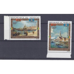 SENEGAL - 2 STAMPS - 50 FRANCS + 100 FRANCS 1972 - UNESCO - VENICE