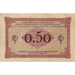 75 - PARIS - CHAMBRE DE COMMERCE - 50 CENTIMES 1920 - TRES TRES BEAU