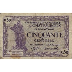 KOMITAT 36 - CHATEAUROUX - HANDELSKAMMER - 50 CENTIMES - 11/08/1920 - SS