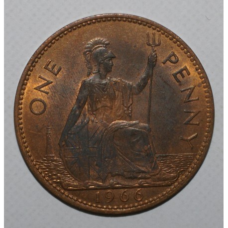 GRANDE BRETAGNE - KM 897 - 1 PENNY 1966 - ELIZABETH II