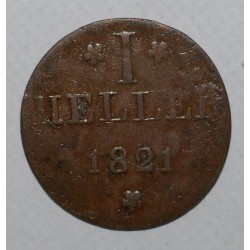 ALLEMAGNE - FRANCFORT - KM Tn12 - 1 HELLER 1821 - B / TB