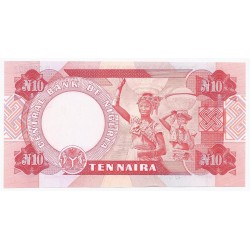 NIGERIA -  PICK 25 e - 10 NAIRA - SIGN 10 - ND (1984) - NEW