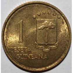 GUINÉE ÉQUATORIALE - KM 1 - 1 PESETA 1969 - DÉFENSES D'ÉLÉPHANT