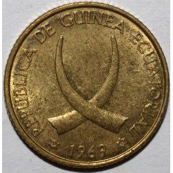 ÄQUATORIALGUINEA - KM 1 - 1 PESETA 1969 - ELEFANTEN STOßZAHN