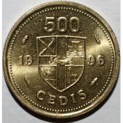 GHANA - 500 CEDIS 1996 - FLEUR DE COIN - KM 34