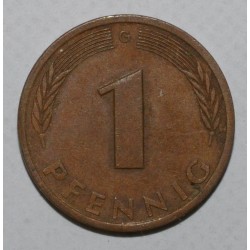 ALLEMAGNE - KM 105 - 1 PFENNIG 1980 G - Karlsruhe