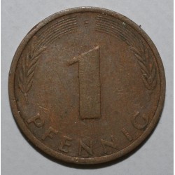 DEUTSCHLAND - KM 105 - 1 PFENNIG 1976 F - Stuttgart