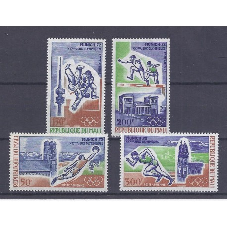 MALI - 4 STAMPS - 50, 150, 200 ET 300 FRANCS - OLYMPIC GAMES - MUNICH - 1972