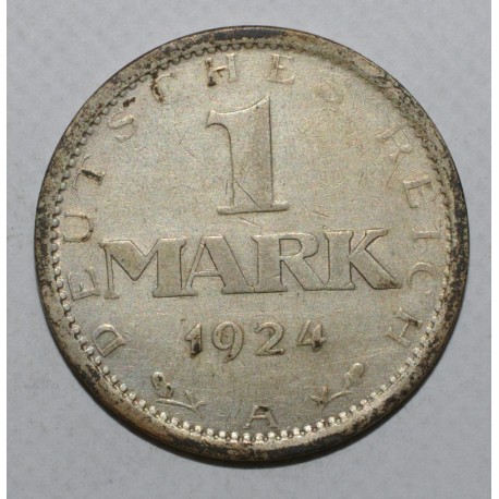 GERMANY - KM 42 - 1 MARK 1924 A - Berlin - Weimar Republic