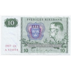 SWEDEN - PICK 52 d - 10 KRONOR - 1983