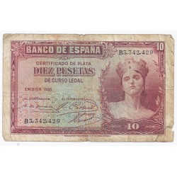 ESPAGNE- PICK 86 - 10 PESETAS 1935 - TRES BEAU