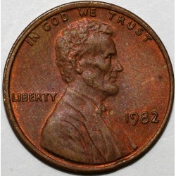 ÉTATS UNIS - KM 201 - 1 CENT 1982 - LINCOLN - MEMORIAL PENNY