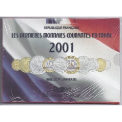 FRANKREICH - KMS BU 2001 - 10 MÜNZEN