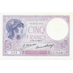 FAY 03/12 - 5 FRANCS VIOLET - 12/01/1928 - VZ - PICK 72