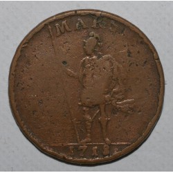 SUÈDE - KM 360 - 1 DALER 1718 - MARS - CHARLES XII