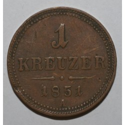 AUSTRIA - HABSBURG - KM 2185 - 1 KREUZER 1851 A