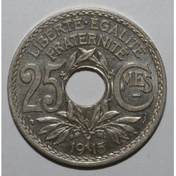 FRANKREICH - KM 867 - 25 CENTIMES 1915 - VZ-ST