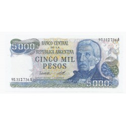 ARGENTINIEN - PICK 305 a - 5.000 PESOS - UNDATIERT (1977-83) - UNC