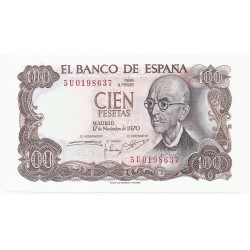 SPANIEN - PICK 152 - 100 PESETAS - 17/11/1970 - UNC