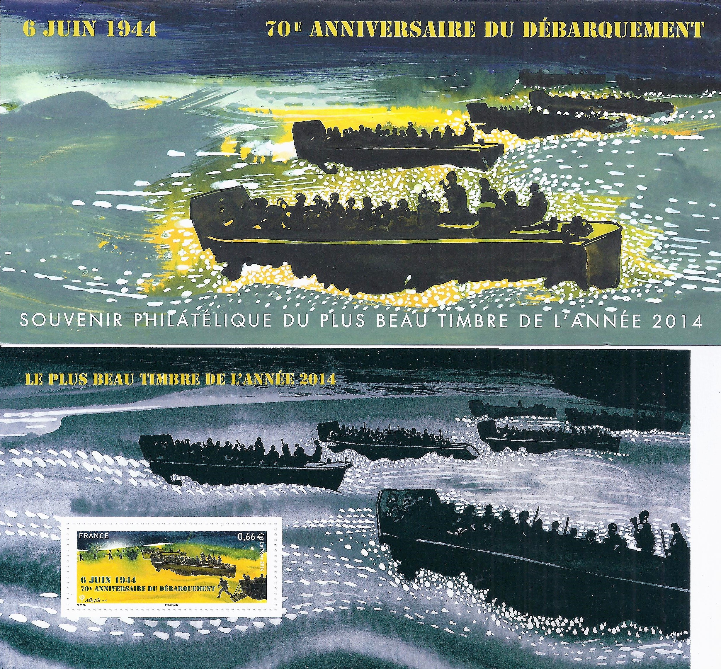 Bloc Feuillet N 113 70e Anniversaire Du Debarquement 6 Juin 1944 14 1 Timbre Poste Neuf