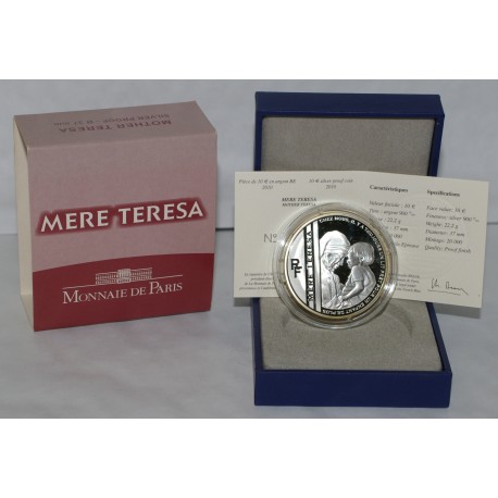 FRANCE - KM 1695 - 10 EURO 2010 - 100 ANS DE LA NAISSANCE DE MÈRE TERESA