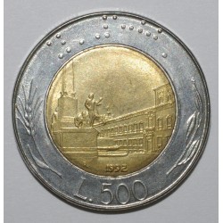 ITALIE - KM 111 - 500 LIRE 1992 - Piazza del Quirinale