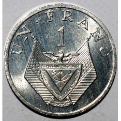 RUANDA - 1 FRANC 1985 - VZ-ST - KM 12