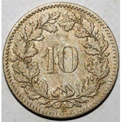 SCHWEIZ -  KM 27 - 10 RAPPEN 1883 - LIBERTAS